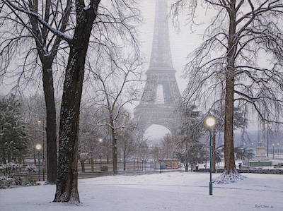 "A Foggy Day in Paris" Original Painting