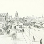 "Picturing the Past - Austin,TX" Original Drawing